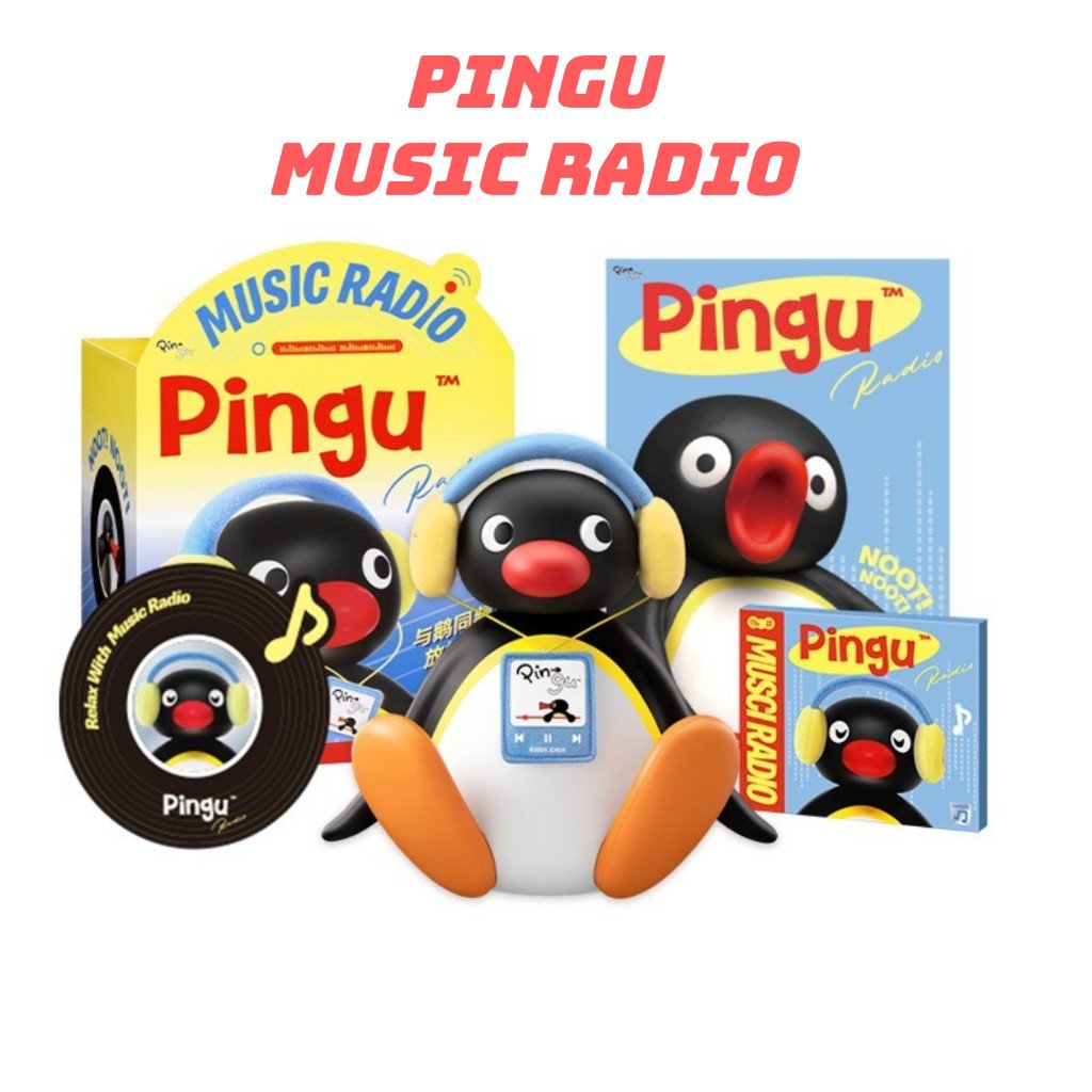 MarTUBE Pingu Head-Shaking Music Radio Bluetooth Speaker Music Player Birthday Gift Desktop Figurine