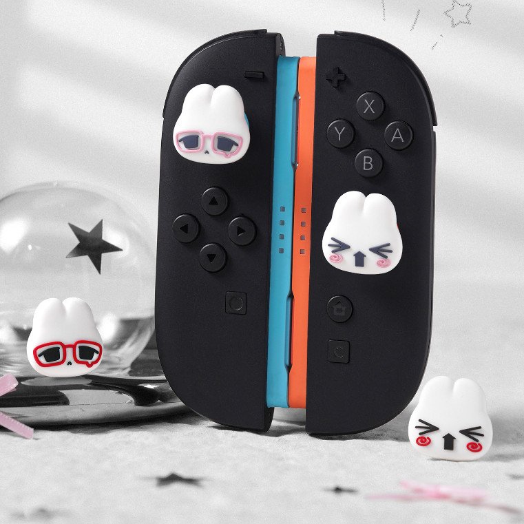 GEEKSHARE NS2 Switch 2 Joystick Thumb Grip Caps Silicone Cover Cute Rabbit Anti-Slip Controller Accessories Game Console