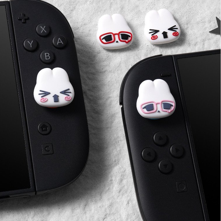 GEEKSHARE NS2 Switch 2 Joystick Thumb Grip Caps Silicone Cover Cute Rabbit Anti-Slip Controller Accessories Game Console - Image 2