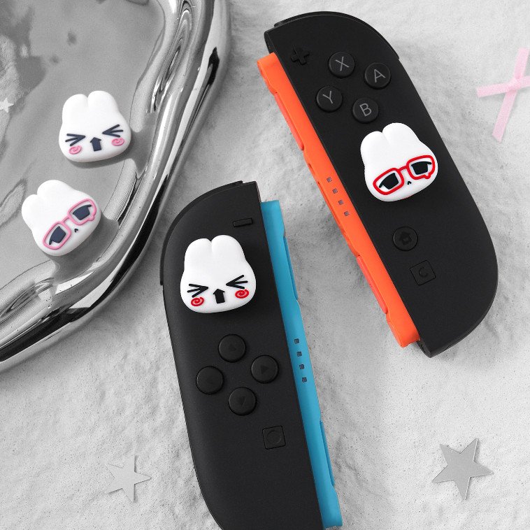 GEEKSHARE NS2 Switch 2 Joystick Thumb Grip Caps Silicone Cover Cute Rabbit Anti-Slip Controller Accessories Game Console - Image 5