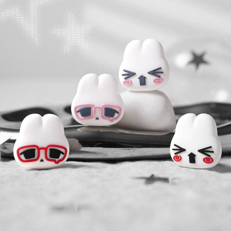 GEEKSHARE NS2 Switch 2 Joystick Thumb Grip Caps Silicone Cover Cute Rabbit Anti-Slip Controller Accessories Game Console - Image 3