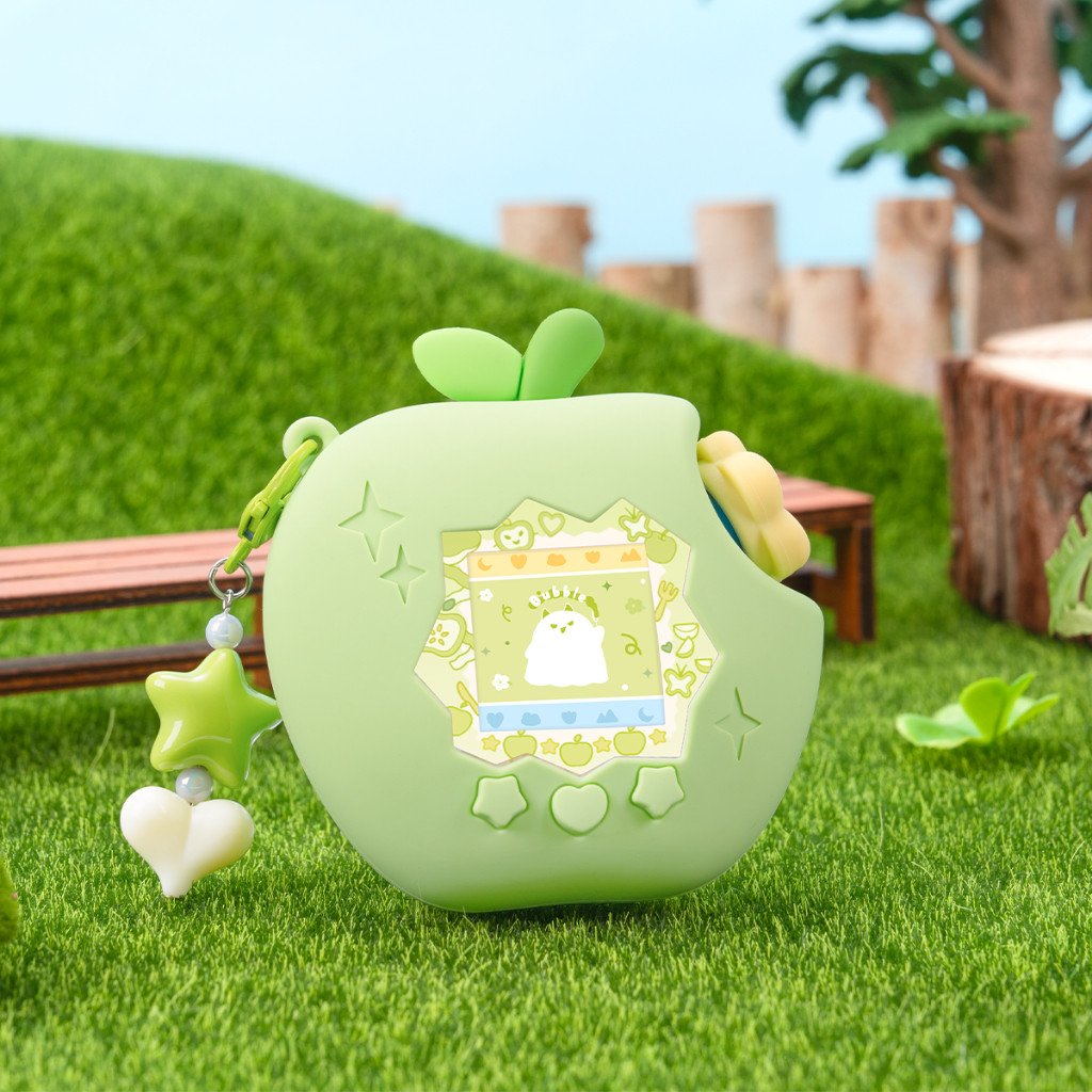 For Tamagotchi Paradise Pet Machine Apple Silicone Protective Case Cover with Free Stickers & Charm Cute Shell - Image 7