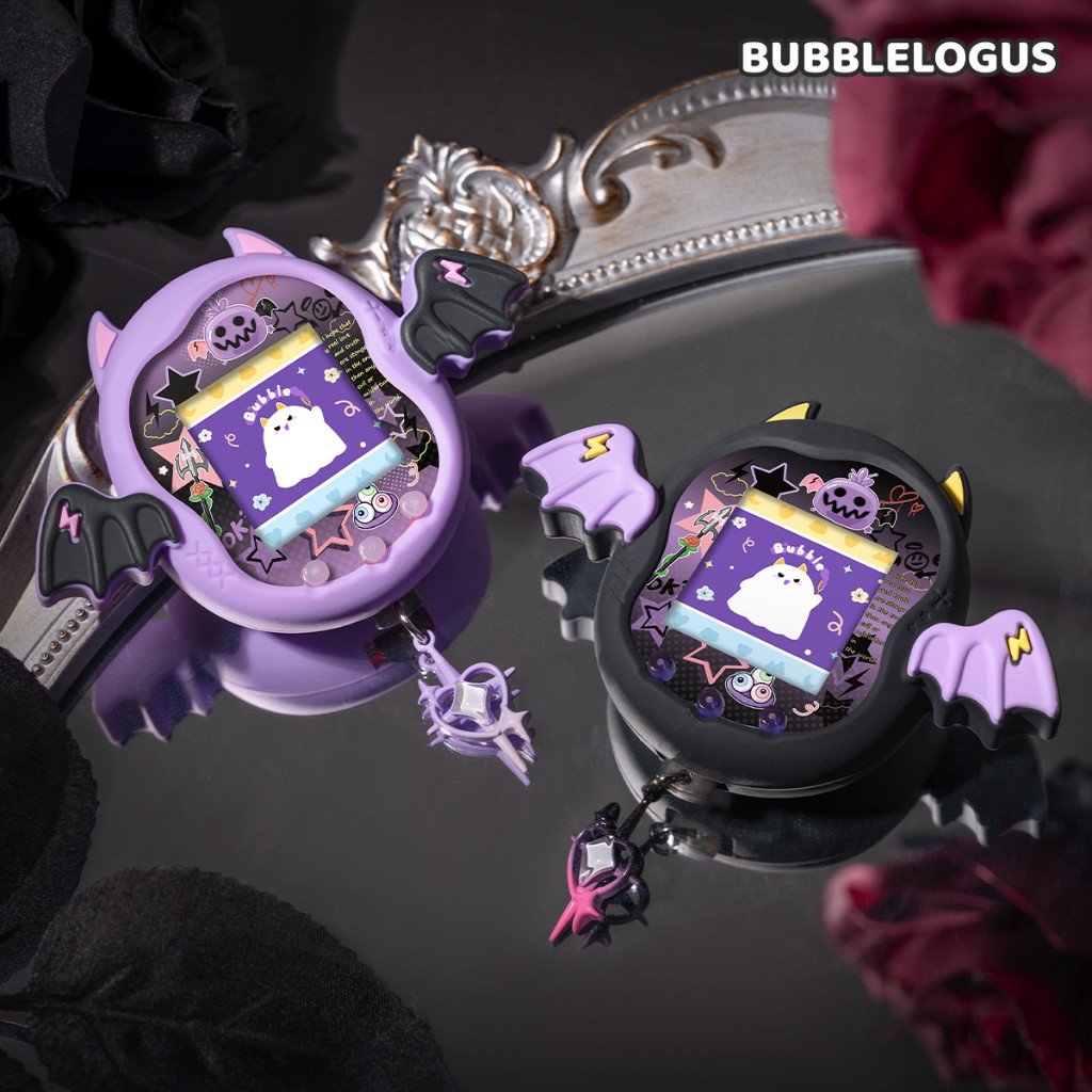 Tamagotchi Uni Devil Silicone Protective Case Cover with Free Faceplate Insert & Dust Plug for Virtual Pet