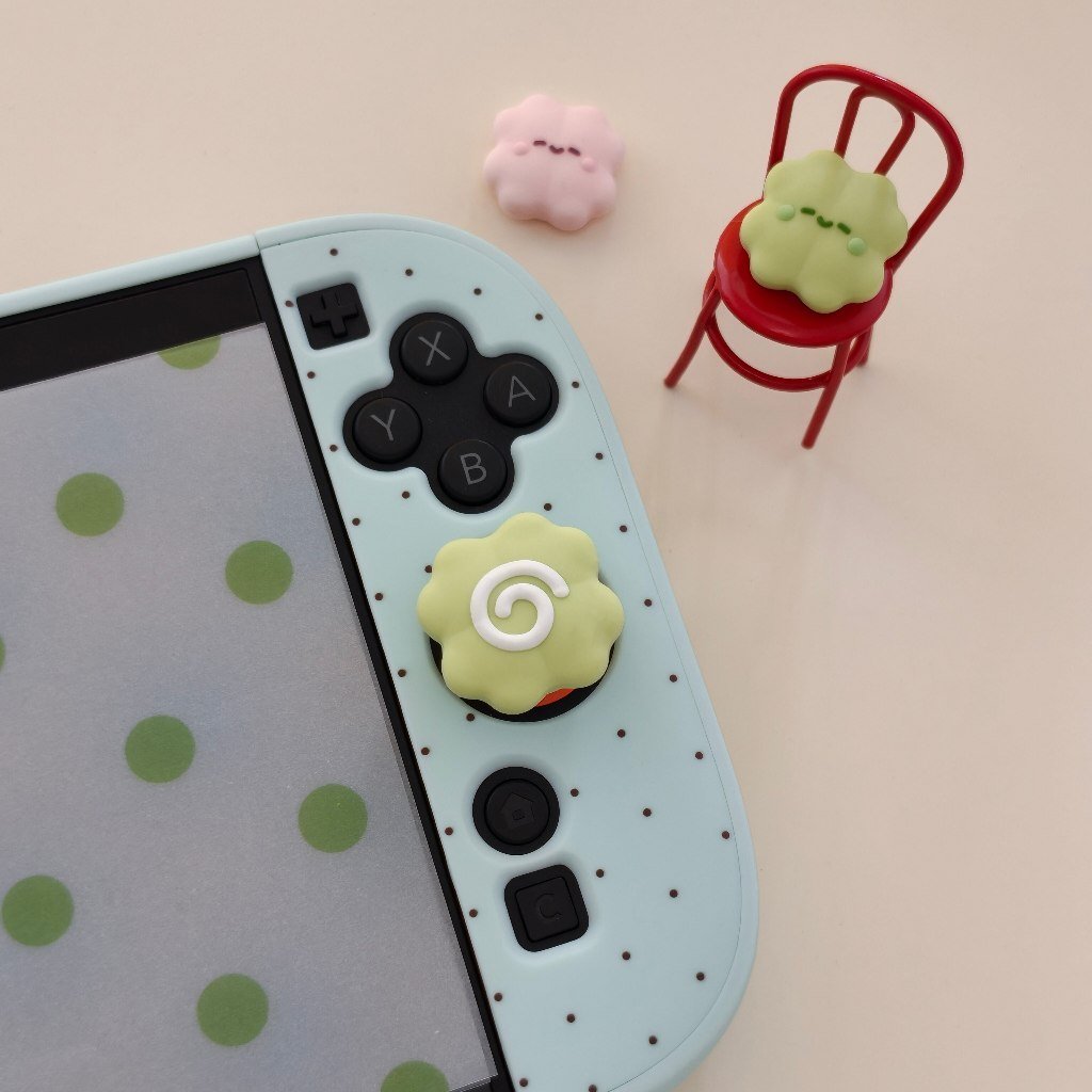 Switch Clover Joystick Cap OLED/Lite/PS5/Xbox Pink Green Lucky Clover Thumb Grip Cover - Image 3