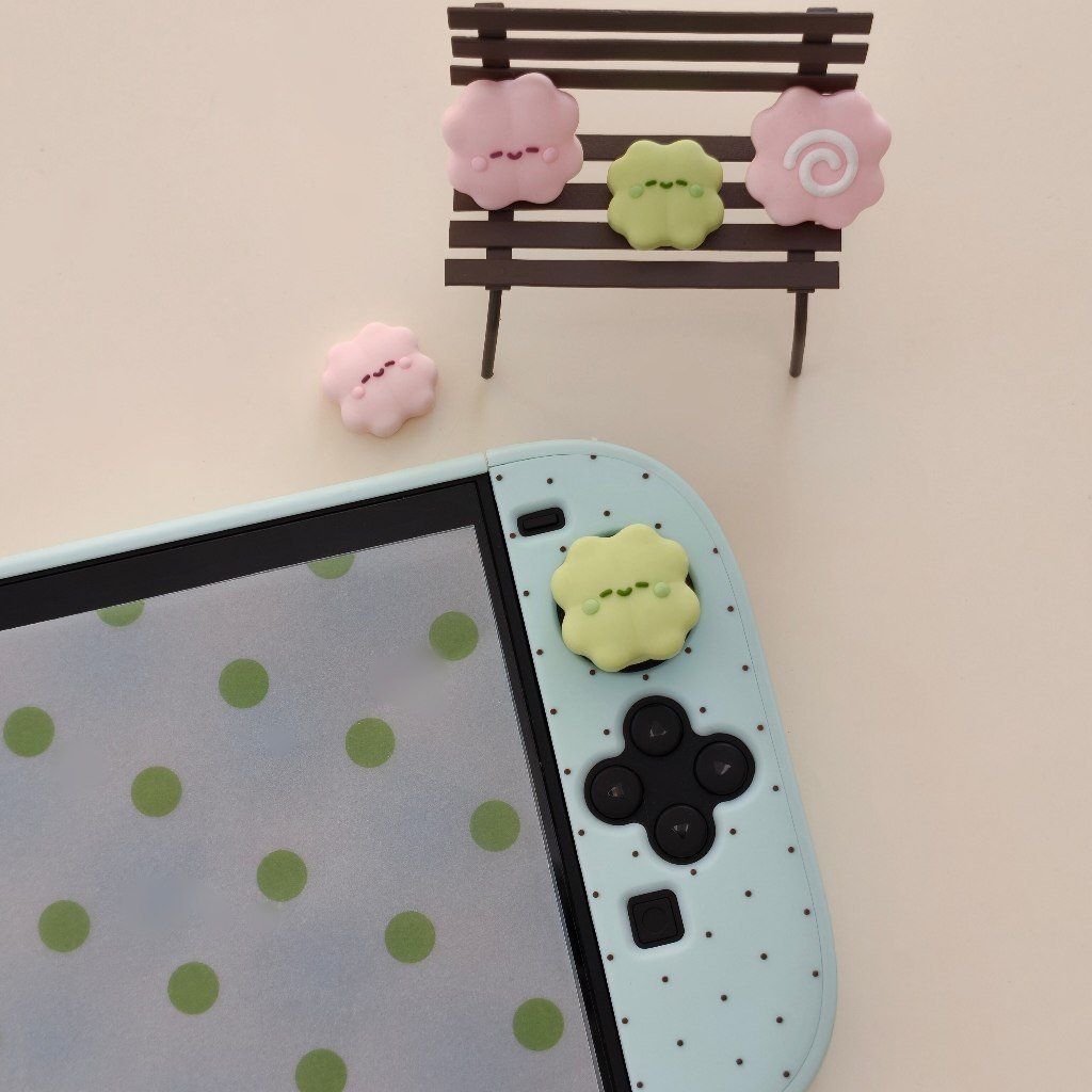 Switch Clover Joystick Cap OLED/Lite/PS5/Xbox Pink Green Lucky Clover Thumb Grip Cover