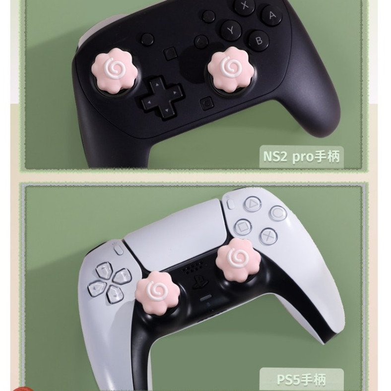 Switch Clover Joystick Cap OLED/Lite/PS5/Xbox Pink Green Lucky Clover Thumb Grip Cover - Image 7