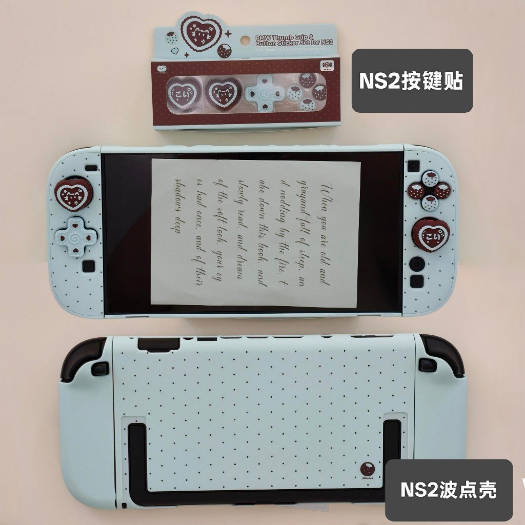 Switch Mint Choco Strawberry Dot Protective Case Button Stickers Joystick Caps
