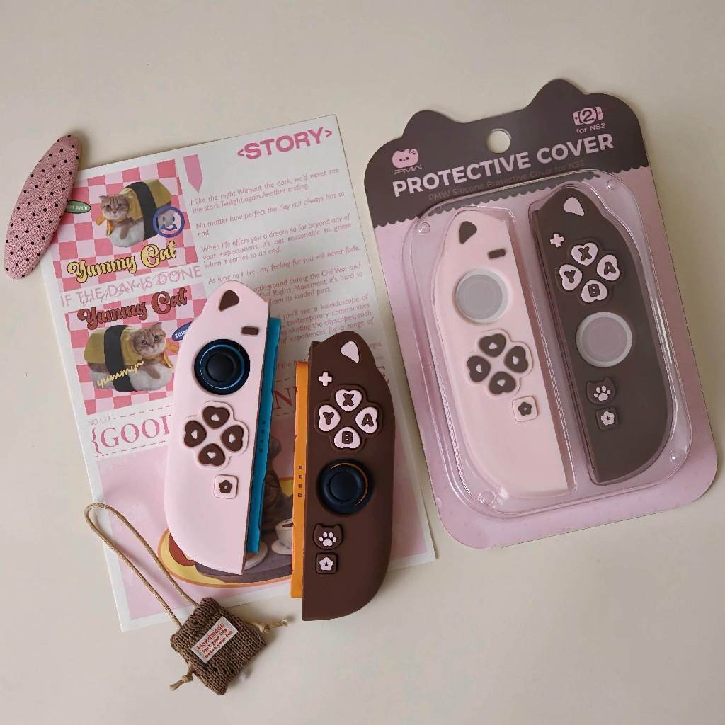 [For NS2] Nintendo Switch Joy-Con Cat Silicone Controller Case Left Right Full Cover Case