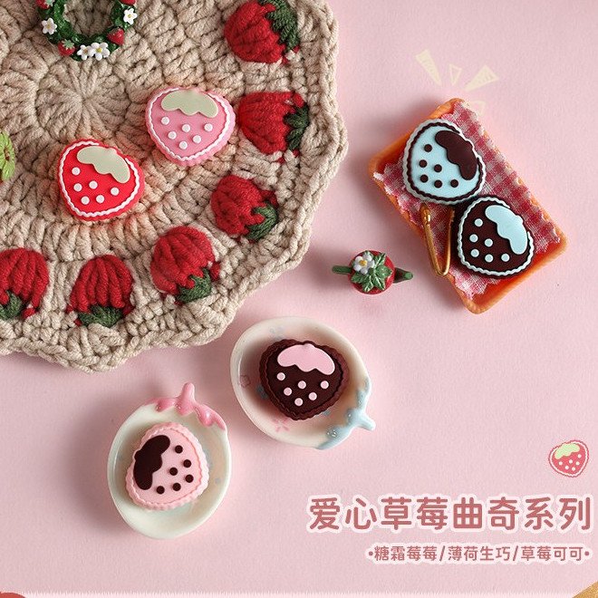 Nintendo Switch Strawberry Grass Joystick Caps for NS2/NS/OLED/Lite 2pcs Cute Mint Chocolate Thumb Grip Caps - Image 6