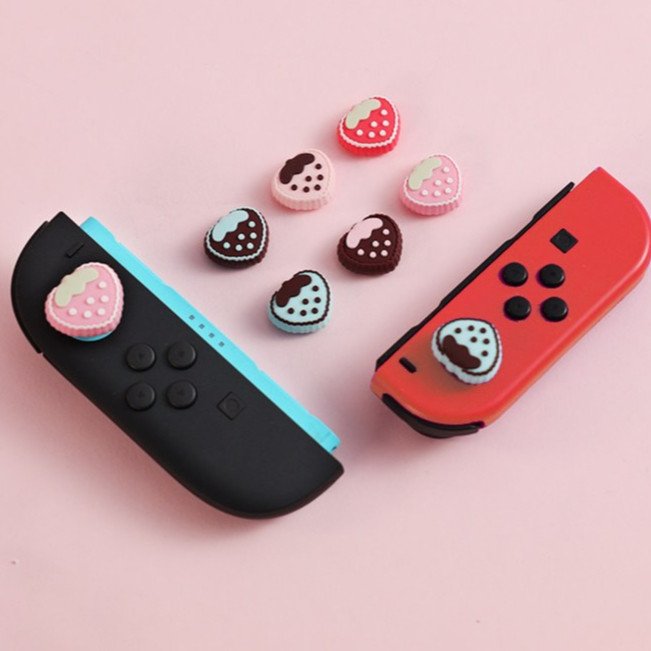 Nintendo Switch Strawberry Grass Joystick Caps for NS2/NS/OLED/Lite 2pcs Cute Mint Chocolate Thumb Grip Caps - Image 7