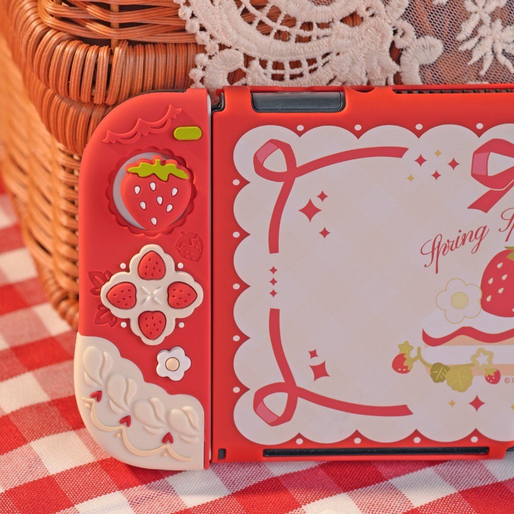 GeekShare Strawberry Protective Case for Nintendo Switch NS2/NS/OLED/Lite Slim Cover Silicone Grip Cover - Image 2