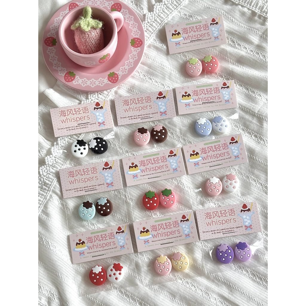 Kawaii Strawberry Silicone Thumb Grip Caps 2PCS / 4PCS Anti-Slip Joystick Cover for Nintendo Switch - Image 7