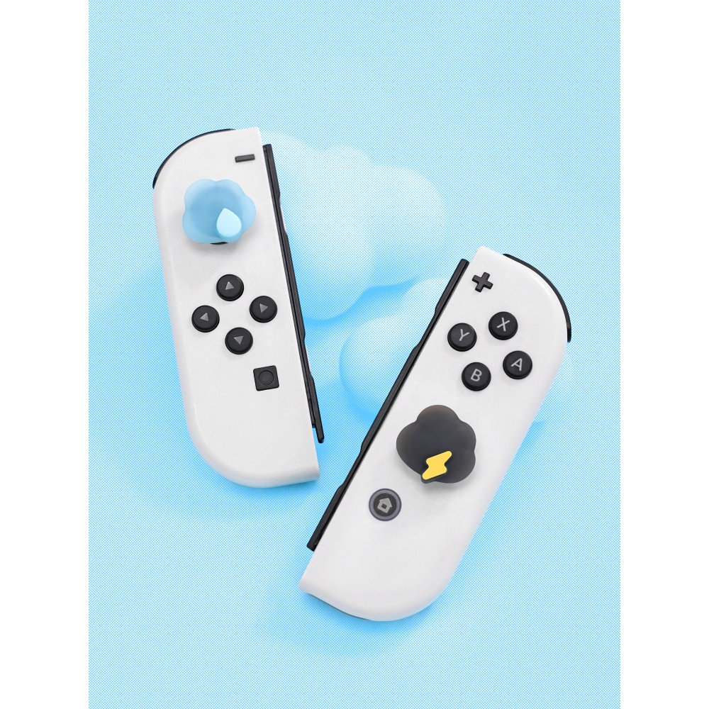 4PCS Silicone Cloud Thumb Grips NS2 / Switch OLED / Lite Silicone Joystick Covers Cute Anti Slip - Image 2