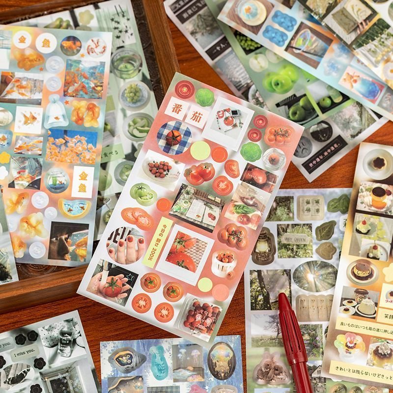 Retro Aesthetic Sticker Book Borderless DIY Decorative Stickers for Diary Planner Journal Phone Case - Image 2