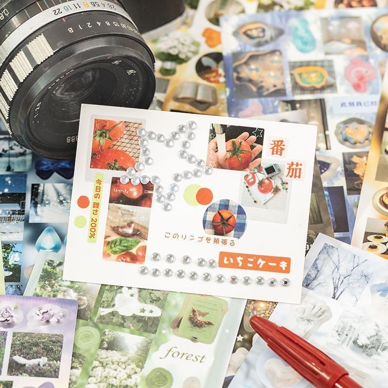 Retro Aesthetic Sticker Book Borderless DIY Decorative Stickers for Diary Planner Journal Phone Case - Image 8
