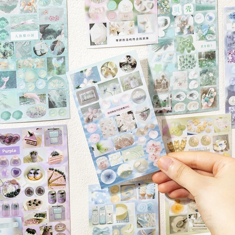 Retro Aesthetic Sticker Book Borderless DIY Decorative Stickers for Diary Planner Journal Phone Case - Image 6