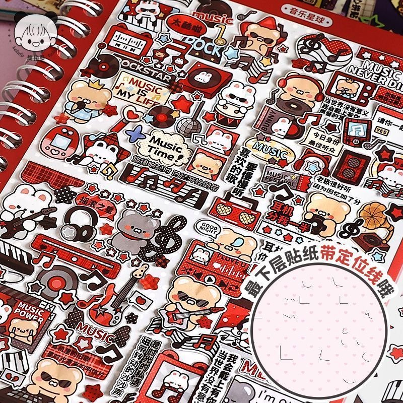 Tirado Maximalist Sticker Book DIY Scrapbook Journal Decorative Stickers Miniature Scene Stickers for Girls Kids