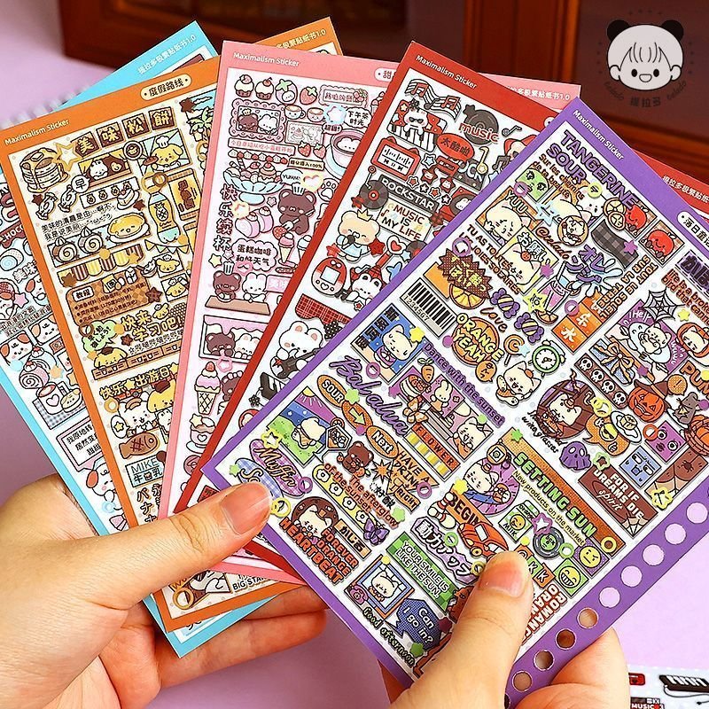 Tirado Maximalist Sticker Book DIY Scrapbook Journal Decorative Stickers Miniature Scene Stickers for Girls Kids - Image 2