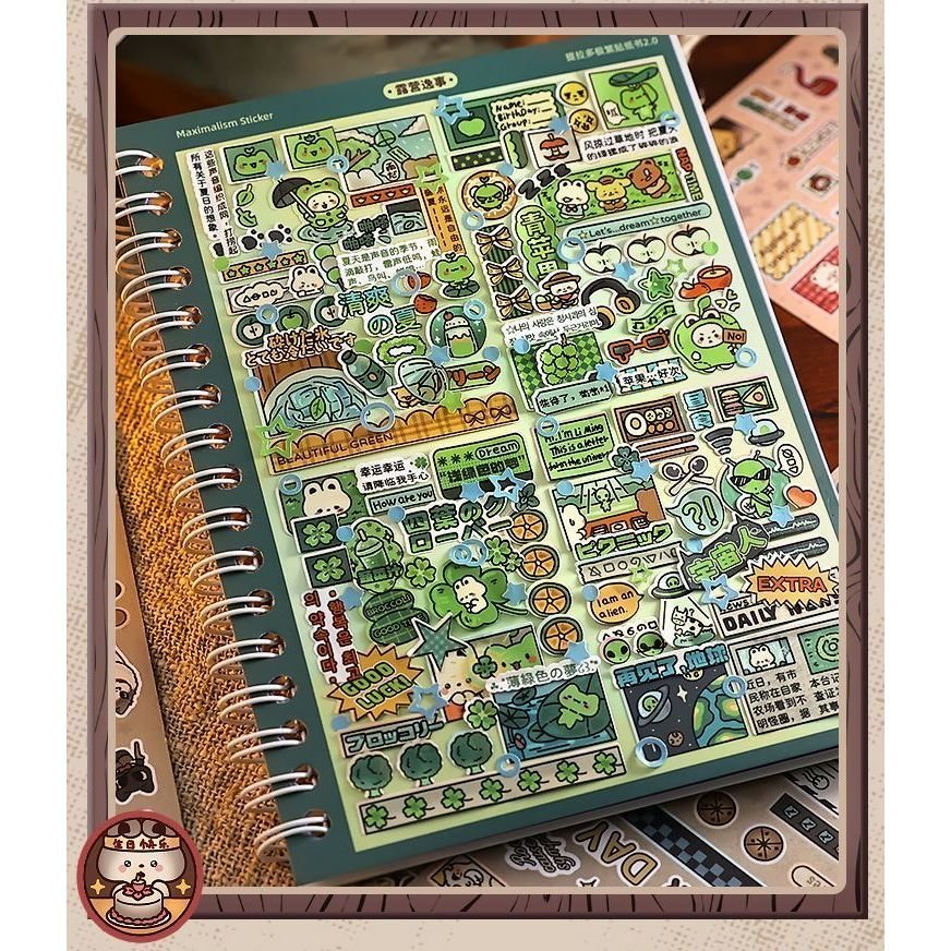 Tirado Maximalist Sticker Book DIY Scrapbook Journal Decorative Stickers Miniature Scene Stickers for Girls Kids - Image 6