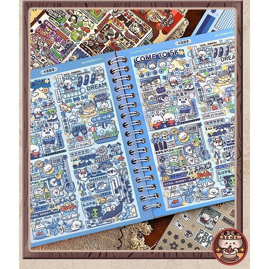 Tirado Maximalist Sticker Book DIY Scrapbook Journal Decorative Stickers Miniature Scene Stickers for Girls Kids - Image 7