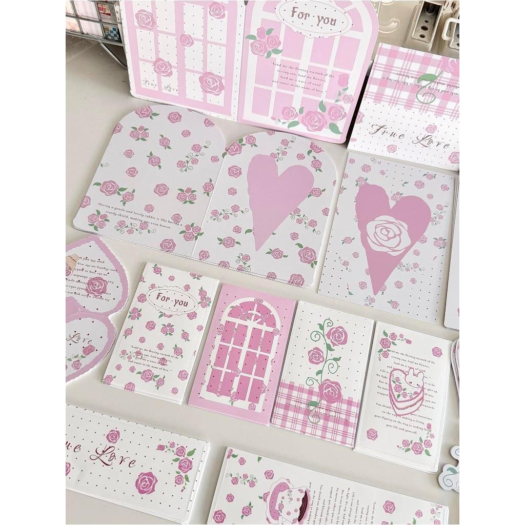 Rosy Bunny Sealing Sticker Greeting Card Set Packaging Material DIY Decoration - Image 2