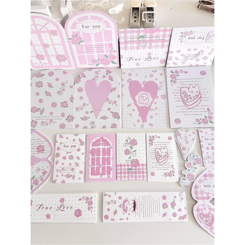 Rosy Bunny Sealing Sticker Greeting Card Set Packaging Material DIY Decoration - Image 4
