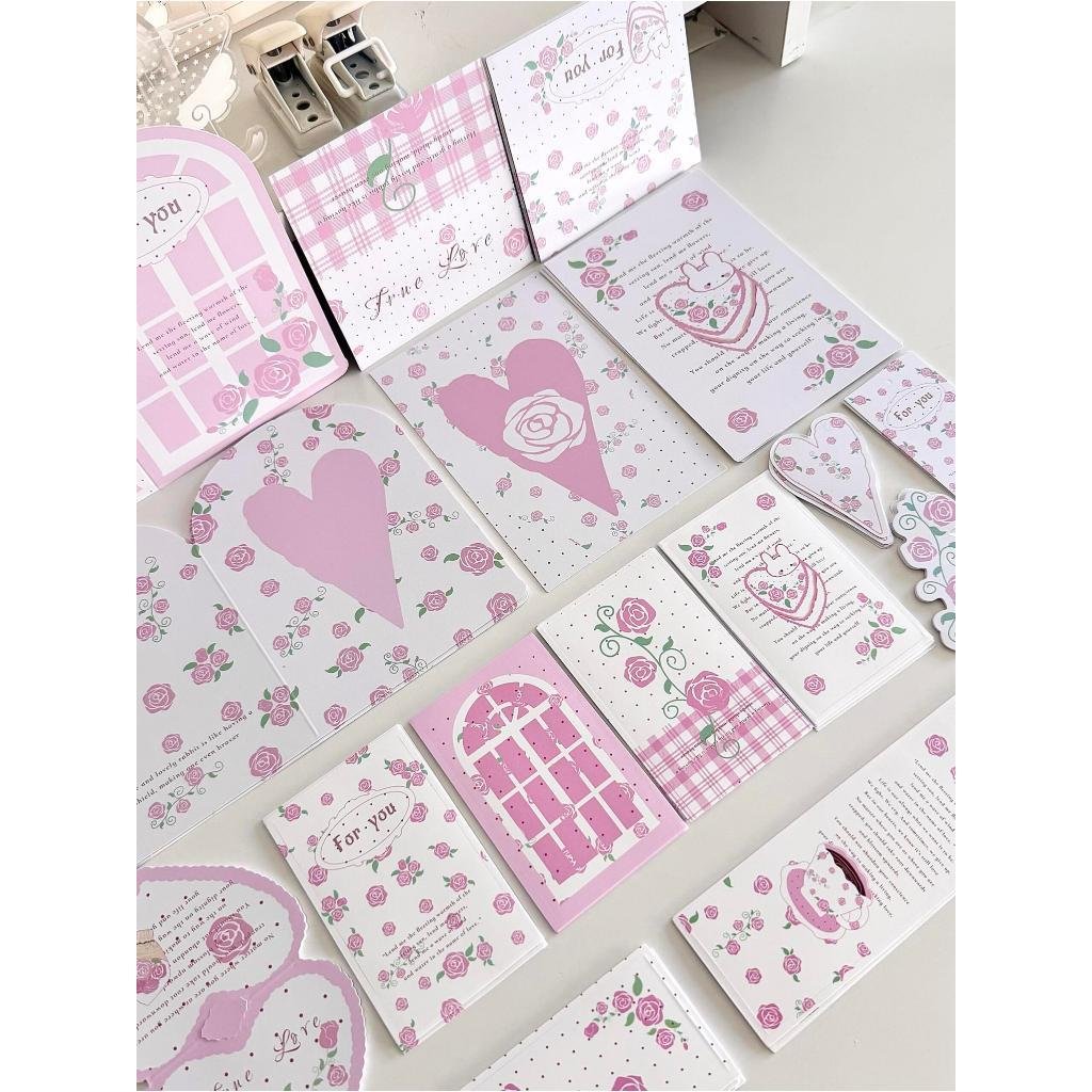 Rosy Bunny Sealing Sticker Greeting Card Set Packaging Material DIY Decoration - Image 3