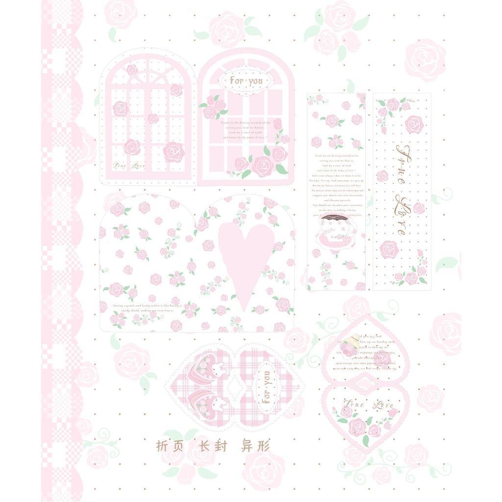 Rosy Bunny Sealing Sticker Greeting Card Set Packaging Material DIY Decoration - Image 7