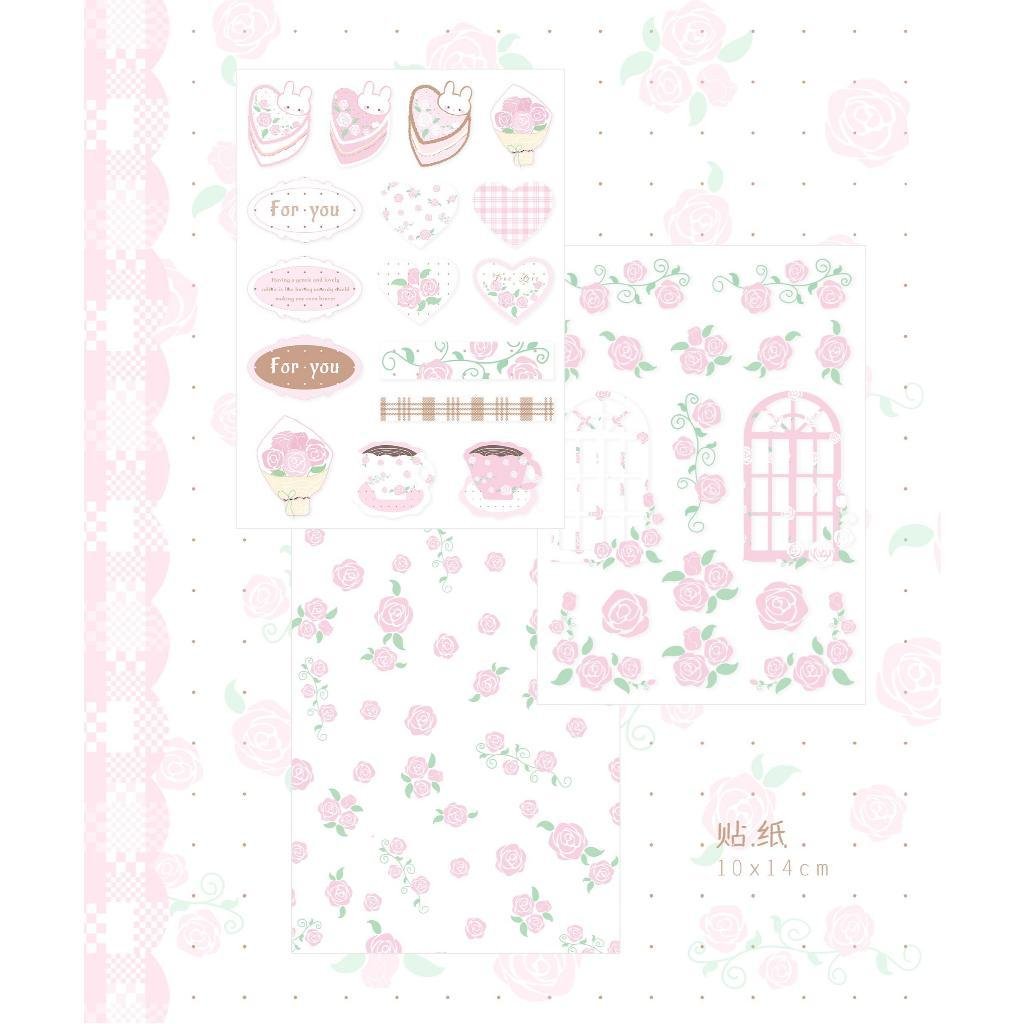 Rosy Bunny Sealing Sticker Greeting Card Set Packaging Material DIY Decoration - Image 6