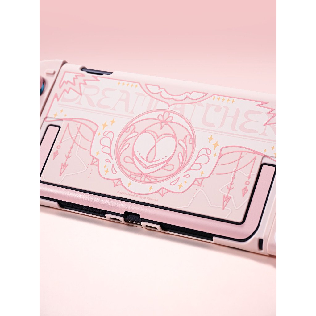 GeekShare Nintendo Switch 2 Silicone Case with Grip Cover Star Wings Story Cute Pink Design Girls - Image 5