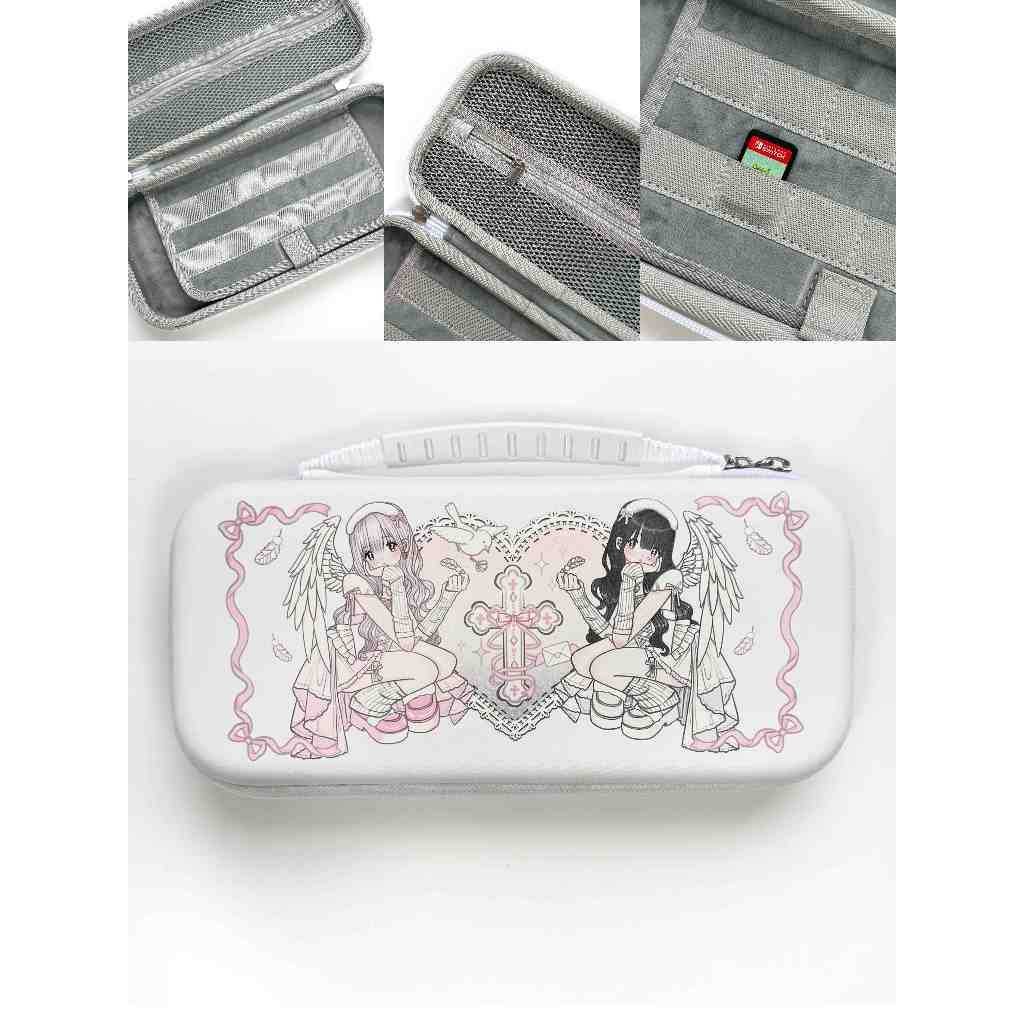 Cute Twin Angel Girl Nintendo Switch 2 CaseSoft TPU Protective Cover with Ergonomic Grip Carrying Case - Image 7