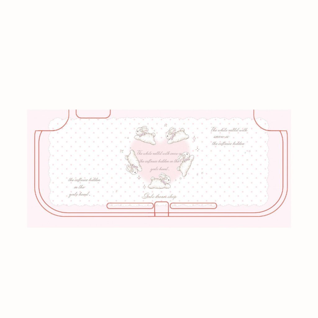 Heart Bunny Split Protective Case for Nintendo Switch OLED Hard Back Soft TPU Cover - Image 10