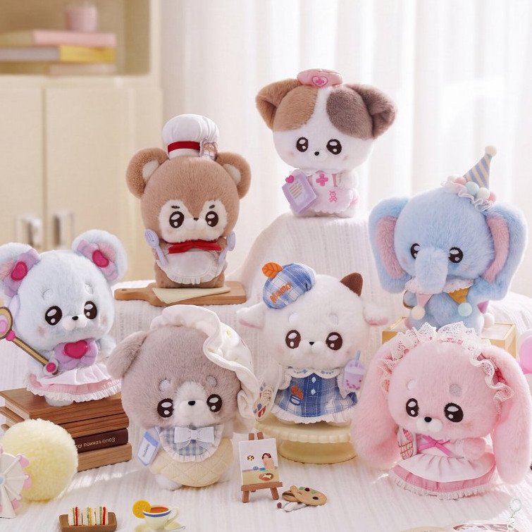 Handspupu Cute Animal Plush Doll Kawaii Stuffed Toy Pendant Gift for Girls
