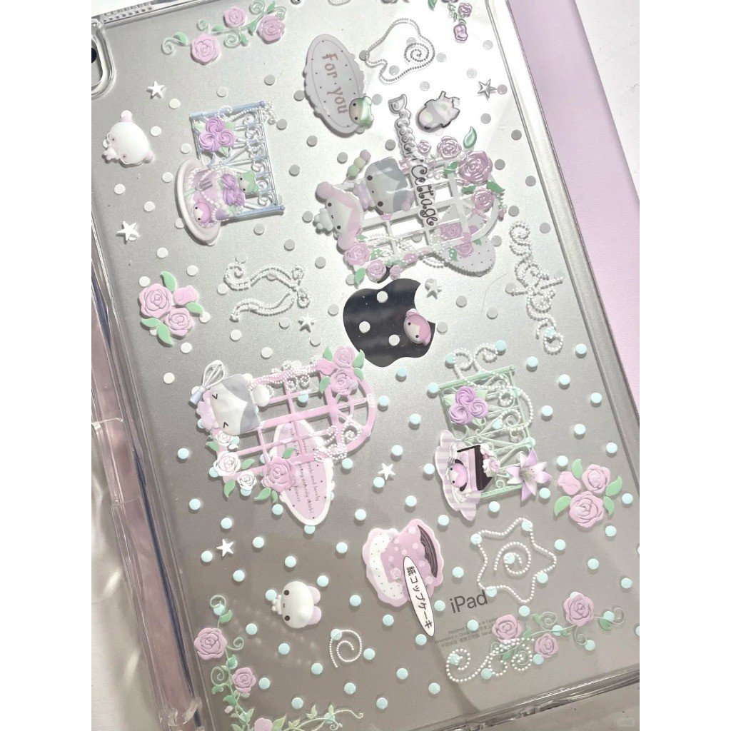 Korean-Style Rose Iron Window Transfer Stickers White Polka Dot Journal Decorative Scrapbook Decoration - Image 4