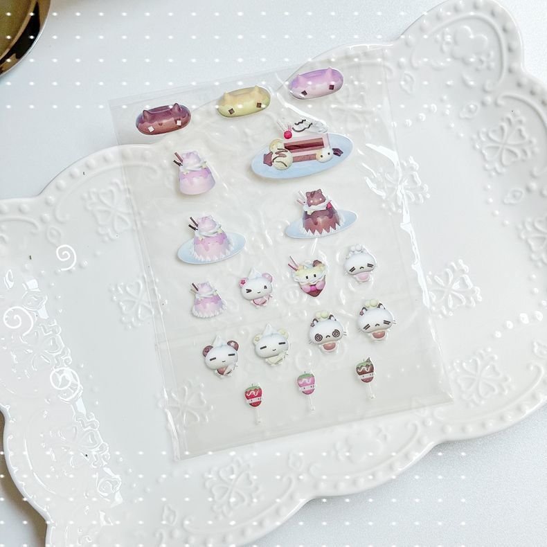 Korean-Style Rose Iron Window Transfer Stickers White Polka Dot Journal Decorative Scrapbook Decoration - Image 15