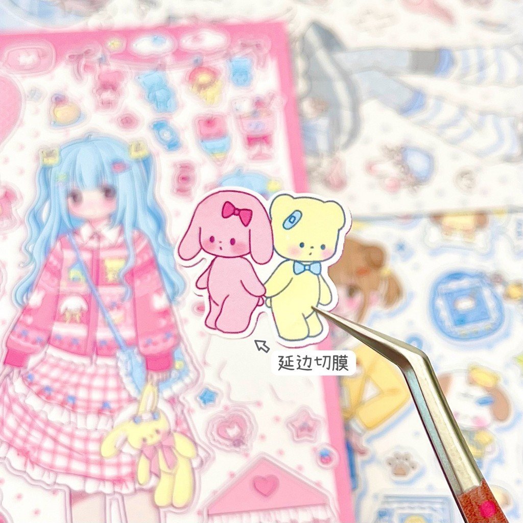 Kawaii Girl Sweet Collection Sticker Book Die Cut Stickers Cute Aesthetic Scrapbook Journal DIY Decoration Supplies - Image 7