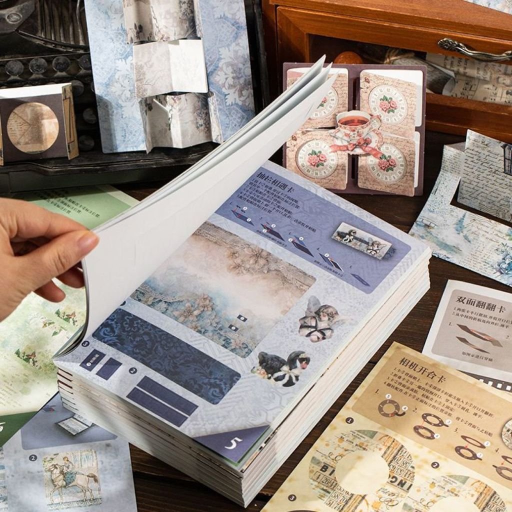 Time Travel Vintage DIY Craft Interactive Mechanism Collection Book Journal 3D Pop Up Book - Image 4