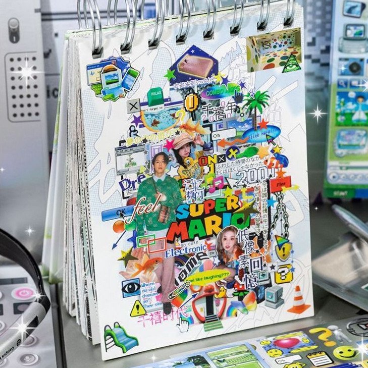 Y2K Acid Style Die Cut Sticker Book Aesthetic Scrapbook Collage Stickers Journal Decoration DIY - Image 2