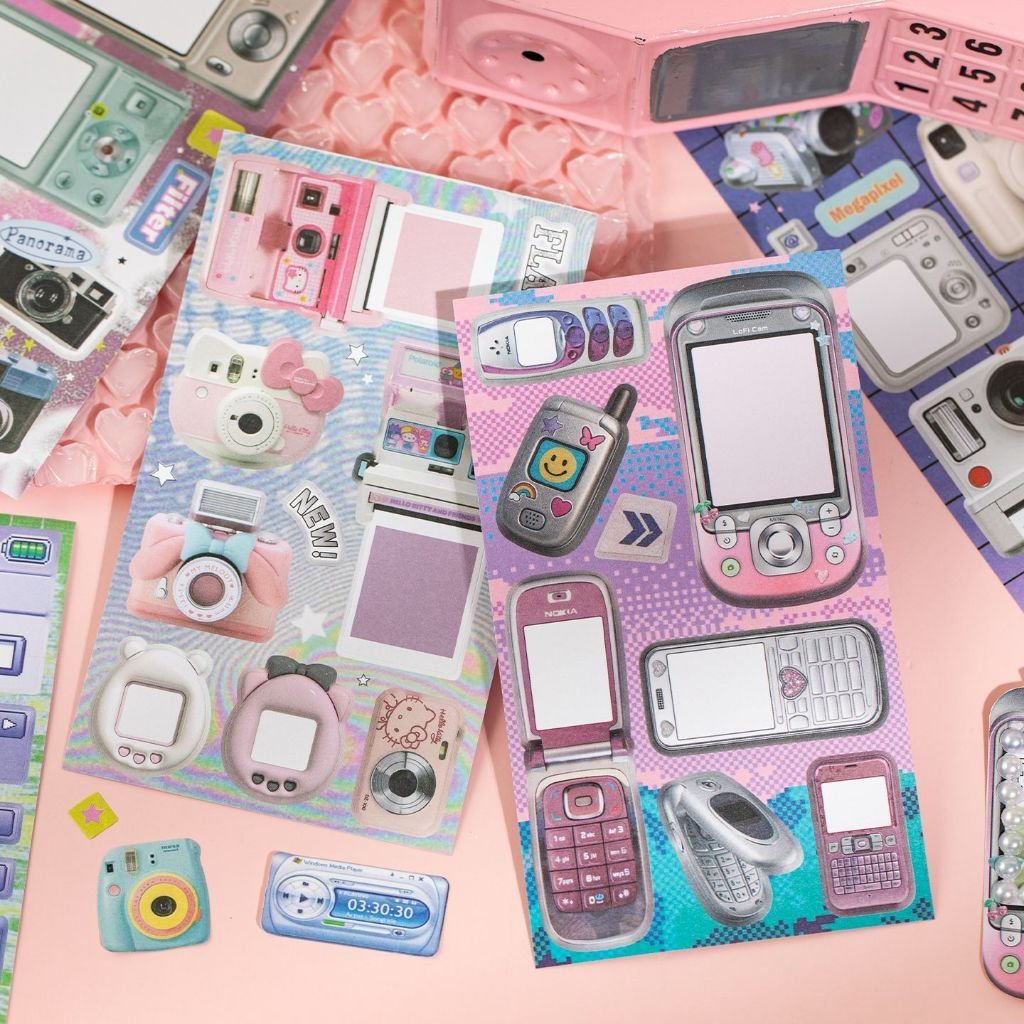 Y2K Retro Pop Sticker Book Memo Stickers Vintage Series DIY Journaling Scrapbook Stationery for Students - Image 6