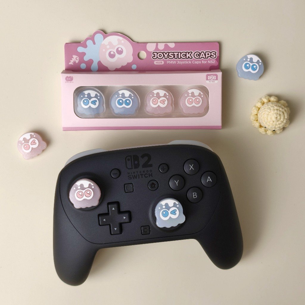 For NS2 & NS1 Splatoon Octopus Thumb Grips Transparent Joystick Caps 4pcs Anti-Slip Improved Control - Image 3