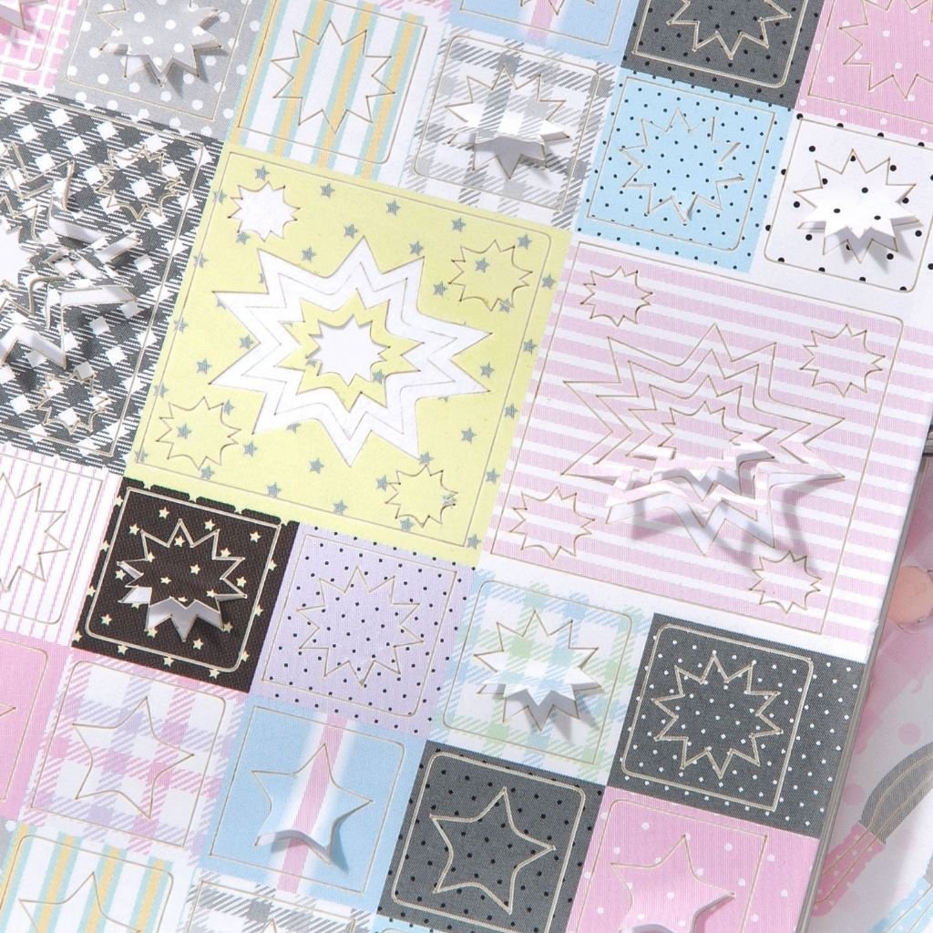 Korean Style Dual-Material Base Layer Sticker Book Plaid Numbers Multi-Element Creative Journal Decoration Stickers - Image 2