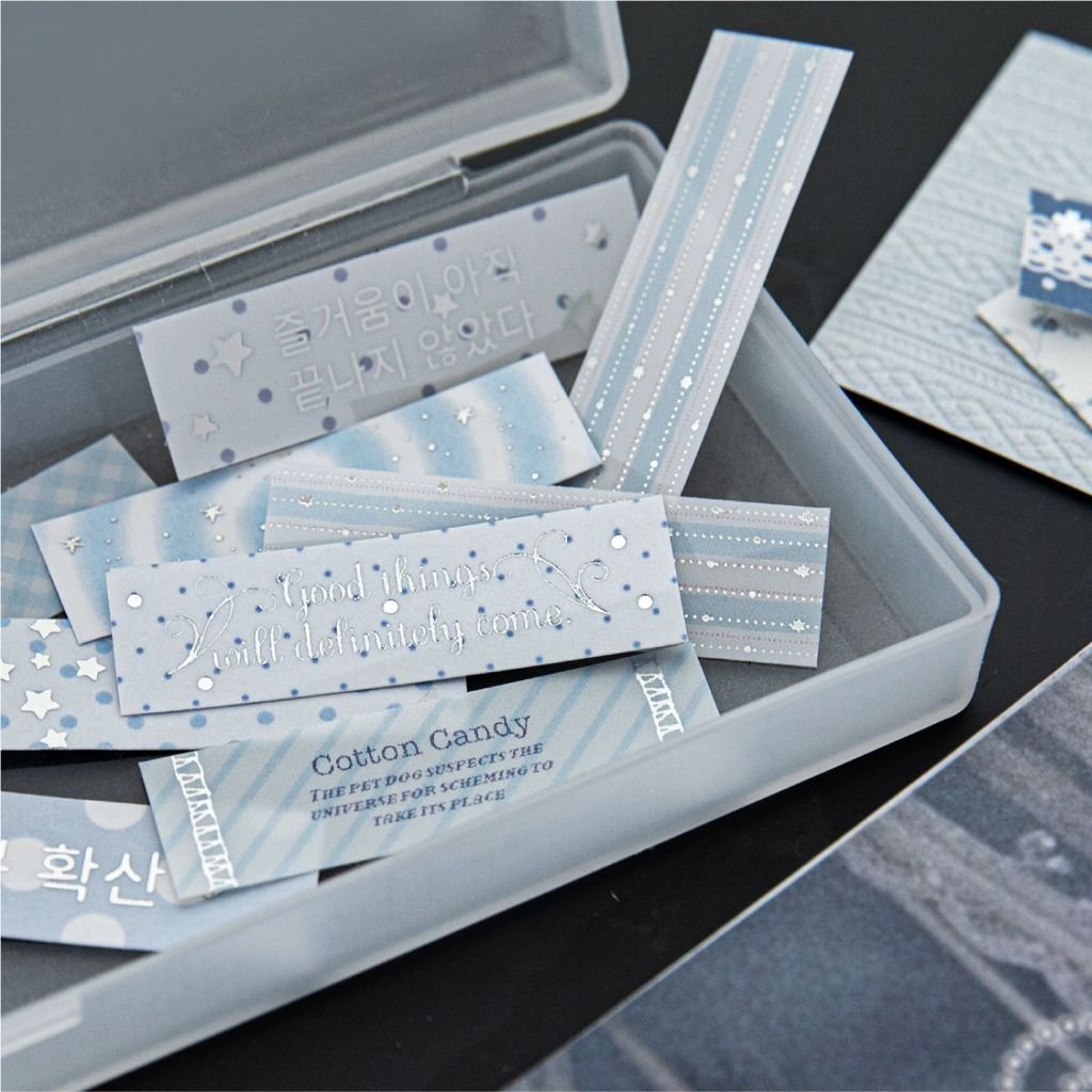 Silver Foil Label Sticker Pack Korean Minimalist Style Various Patterns Versatile Decorative Stickers Gift - Image 4