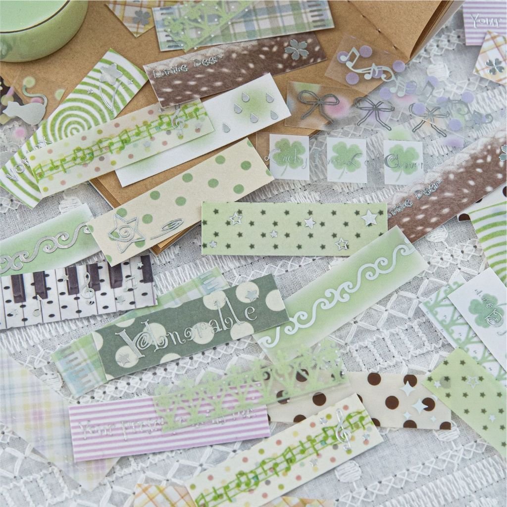 Silver Foil Label Sticker Pack Korean Minimalist Style Various Patterns Versatile Decorative Stickers Gift - Image 8