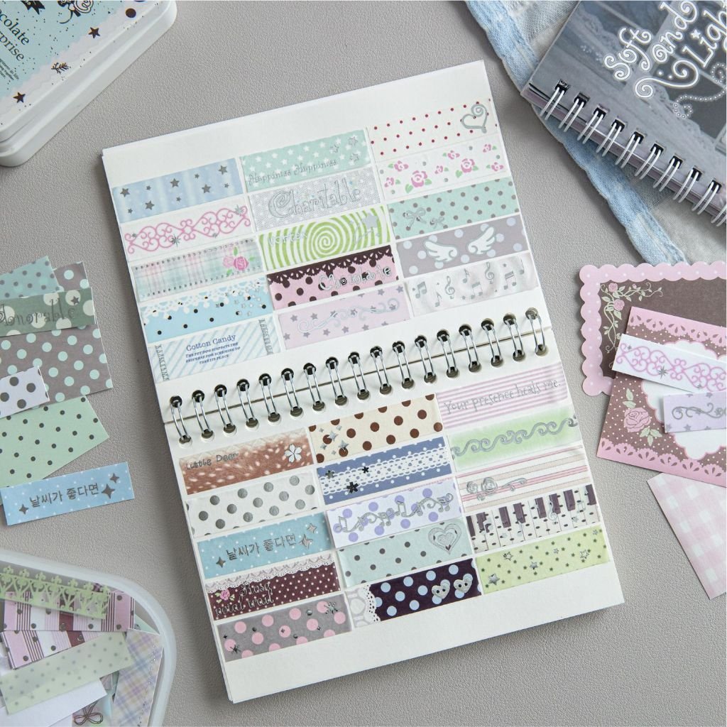 Silver Foil Label Sticker Pack Korean Minimalist Style Various Patterns Versatile Decorative Stickers Gift - Image 9