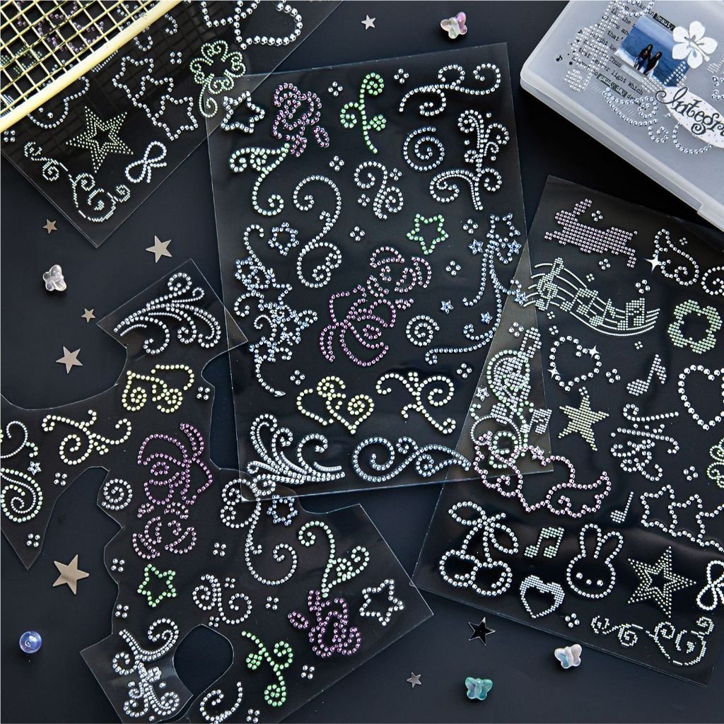 【Heartfelt Transfer】Crystal Transfer Decorative Stickers Aesthetic 3D Lace Art Stickers - Image 4