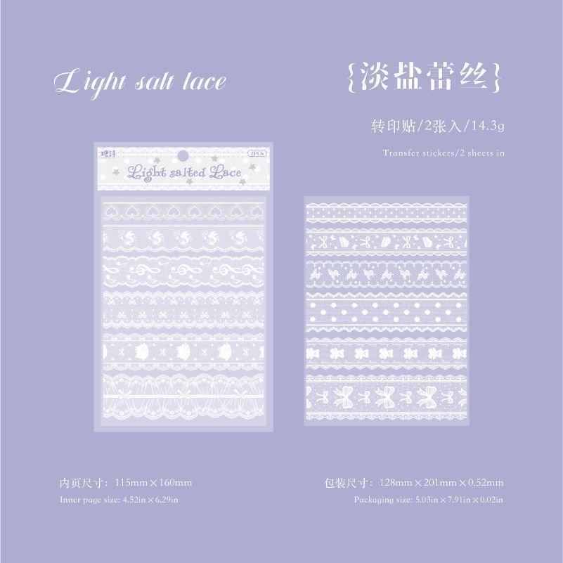 【Heartfelt Transfer】Crystal Transfer Decorative Stickers Aesthetic 3D Lace Art Stickers - Image 13