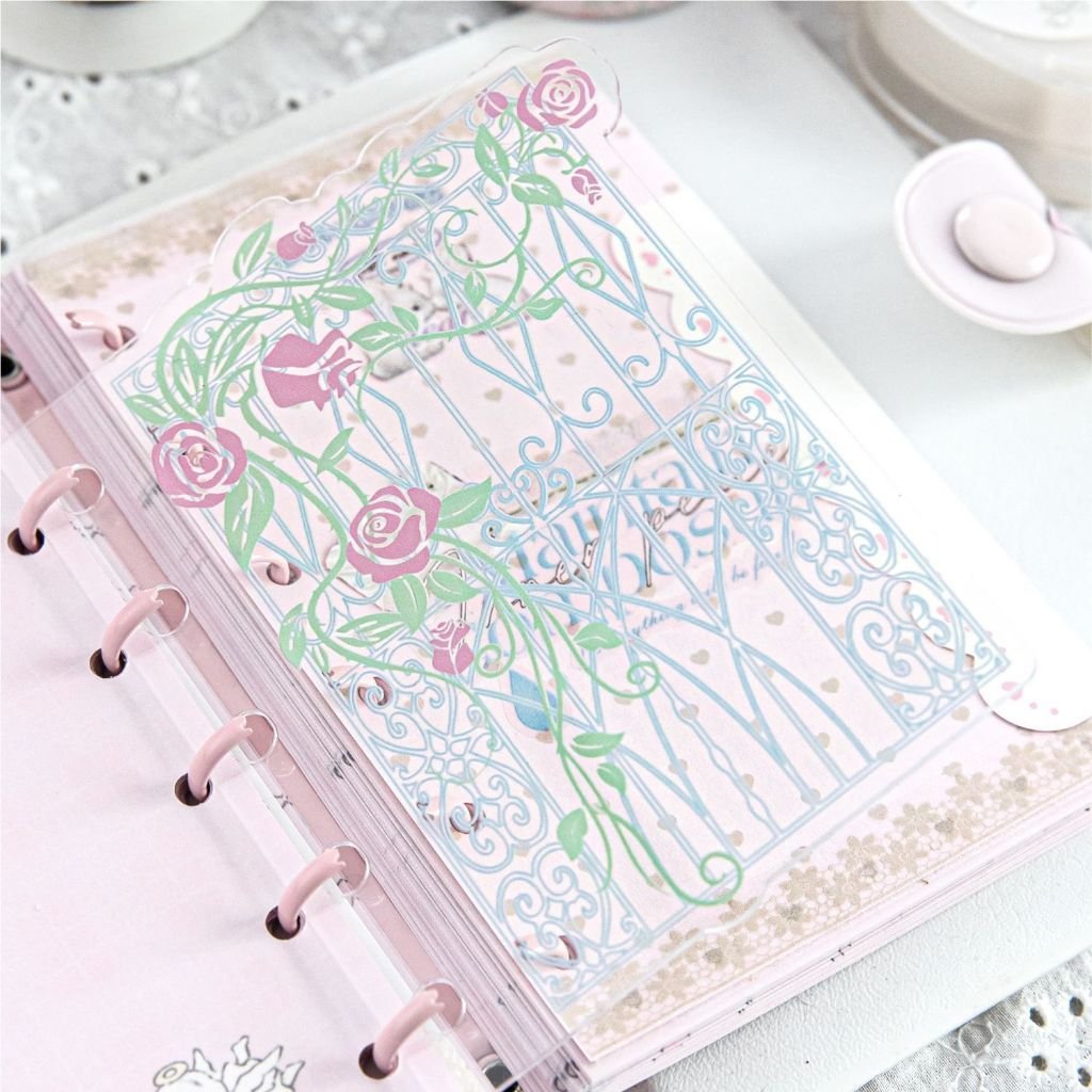 【Soft Floral Window】Acrylic White Ink Divider Page Notebook Divider Journal Divider Board M5/A7 Pocket Journal - Image 6