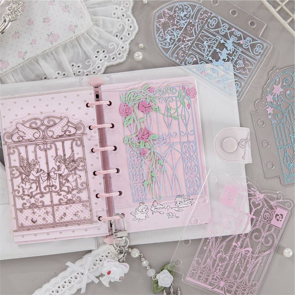 【Soft Floral Window】Acrylic White Ink Divider Page Notebook Divider Journal Divider Board M5/A7 Pocket Journal - Image 8