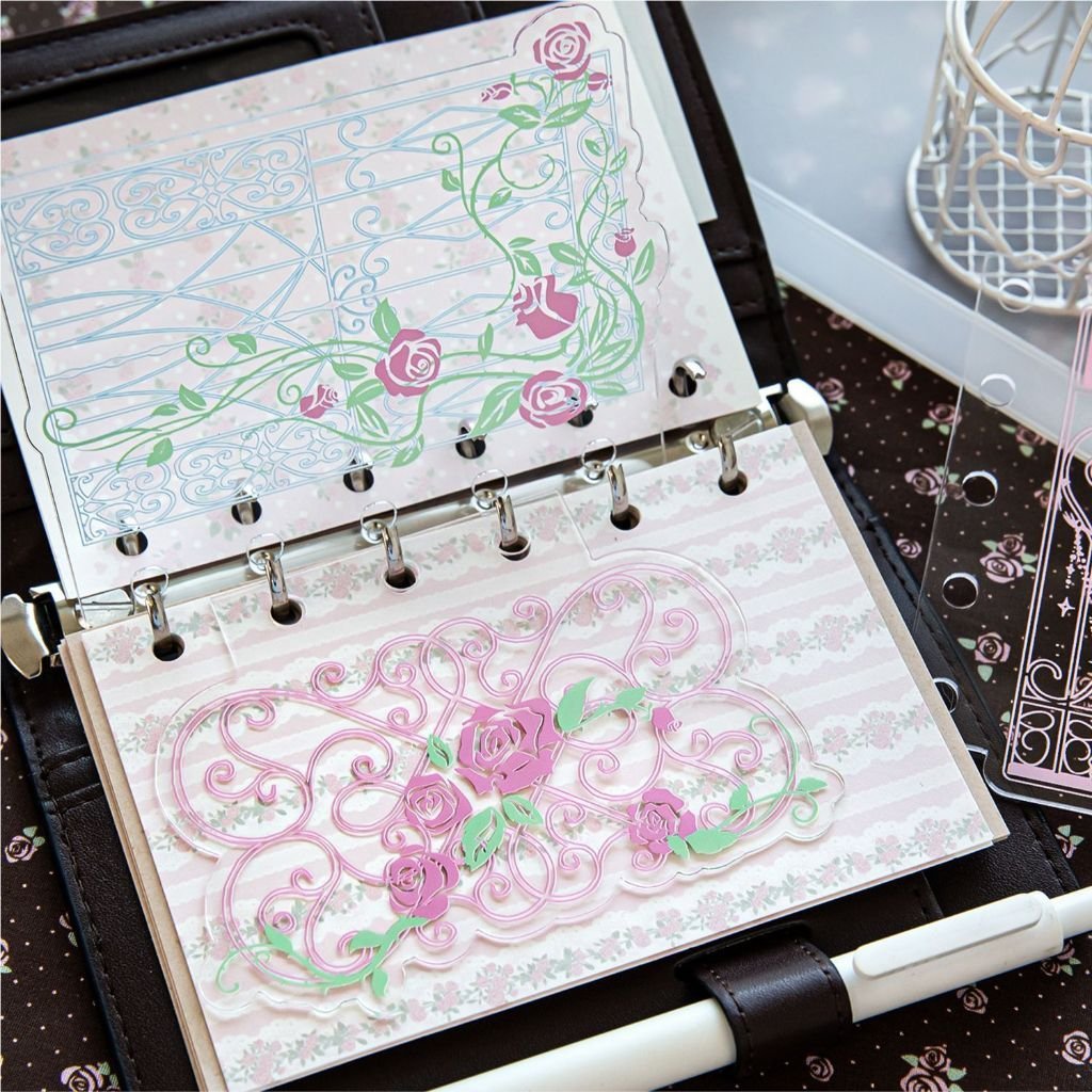 【Soft Floral Window】Acrylic White Ink Divider Page Notebook Divider Journal Divider Board M5/A7 Pocket Journal - Image 3