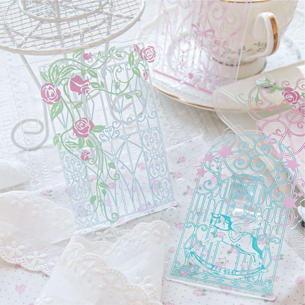 【Soft Floral Window】Acrylic White Ink Divider Page Notebook Divider Journal Divider Board M5/A7 Pocket Journal - Image 5